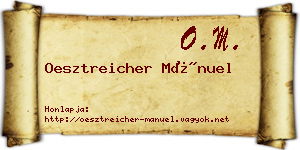 Oesztreicher Mánuel névjegykártya